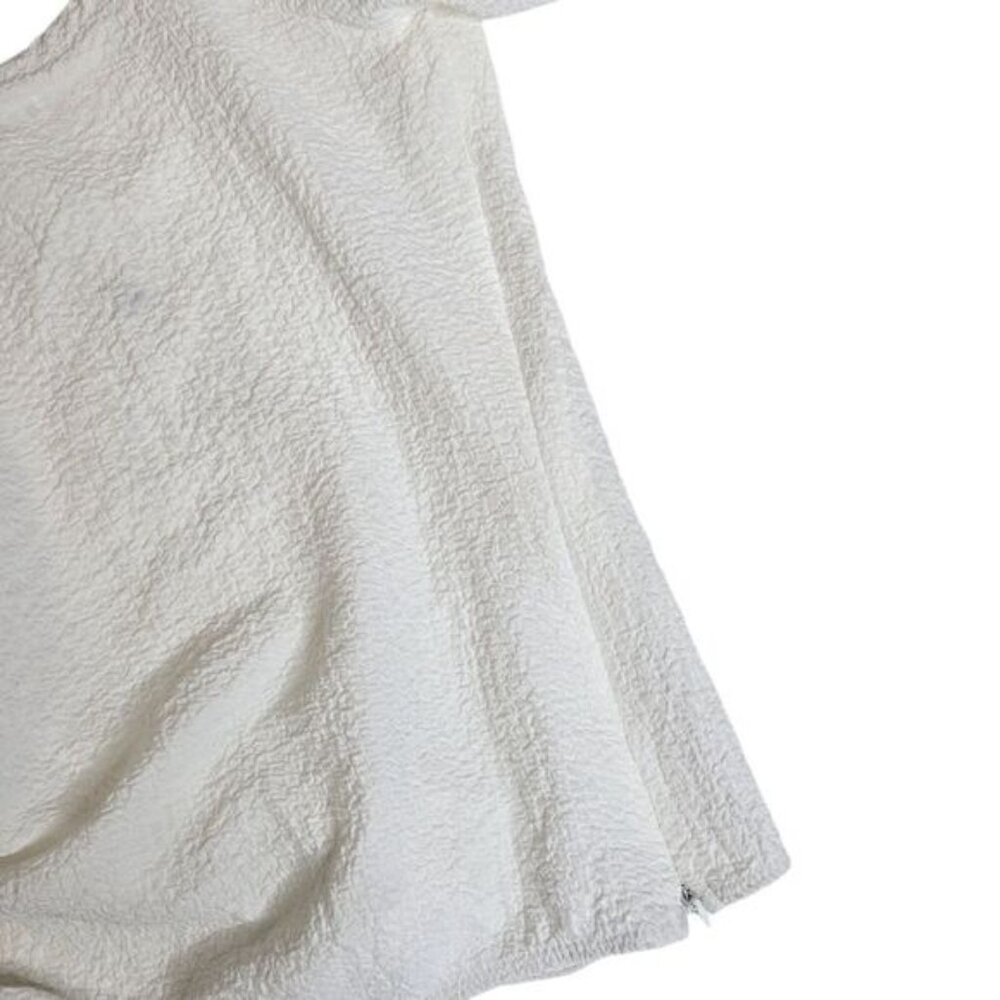 ASTR white crepe puff sleeve square neck body suite size medium - Picture 9 of 14